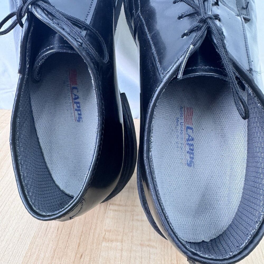 CAPPS Airlite Uniform Patent Leather Black Dress Oxford Shoes Men Size 11 D - Picture 5 of 11